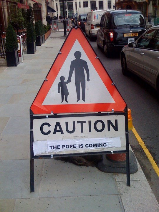pope roadsign