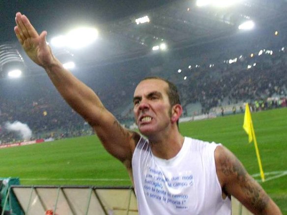 Paulo Di Canio neither expressing a political view nor taking part in a football match.