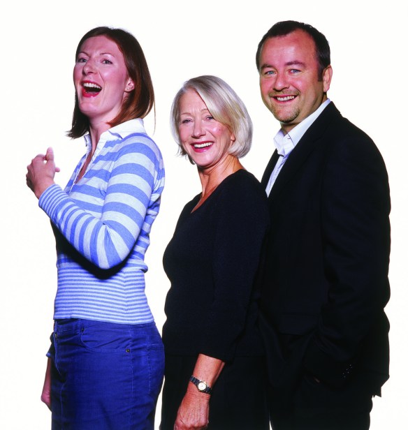 Charlotte Greensit Reid, Helen Mirren and Mike Bealing. 2006 pic by Terry O'Neill